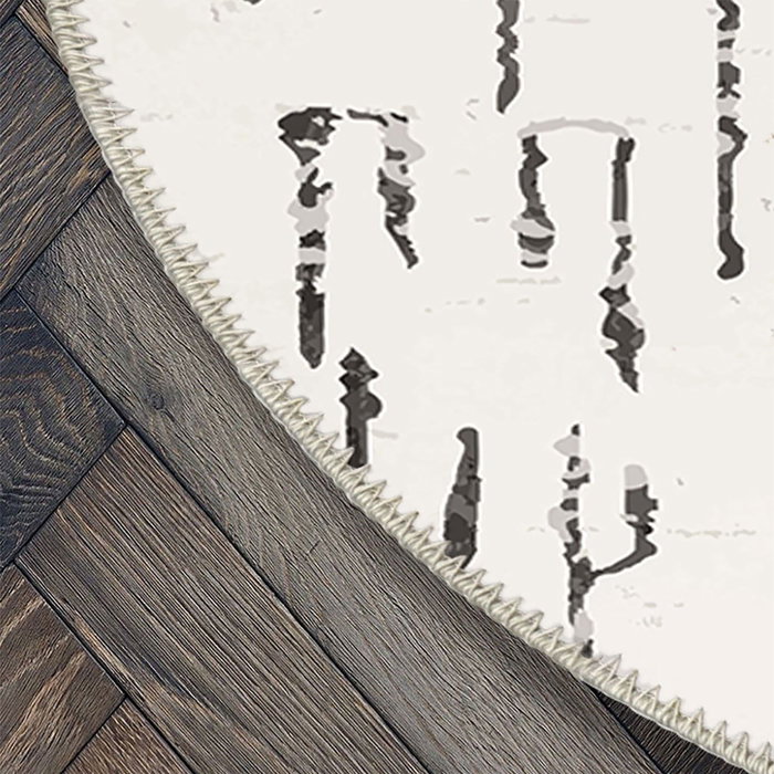 Conceptum Alfombra Blanca de Algodón y Chenilla (60 cm)